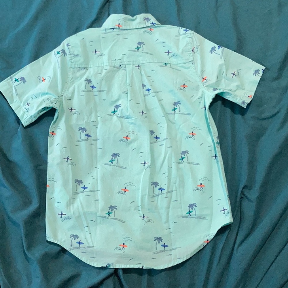 Boys Surfer Poplin Button Down Shirt - Picture 3 of 4